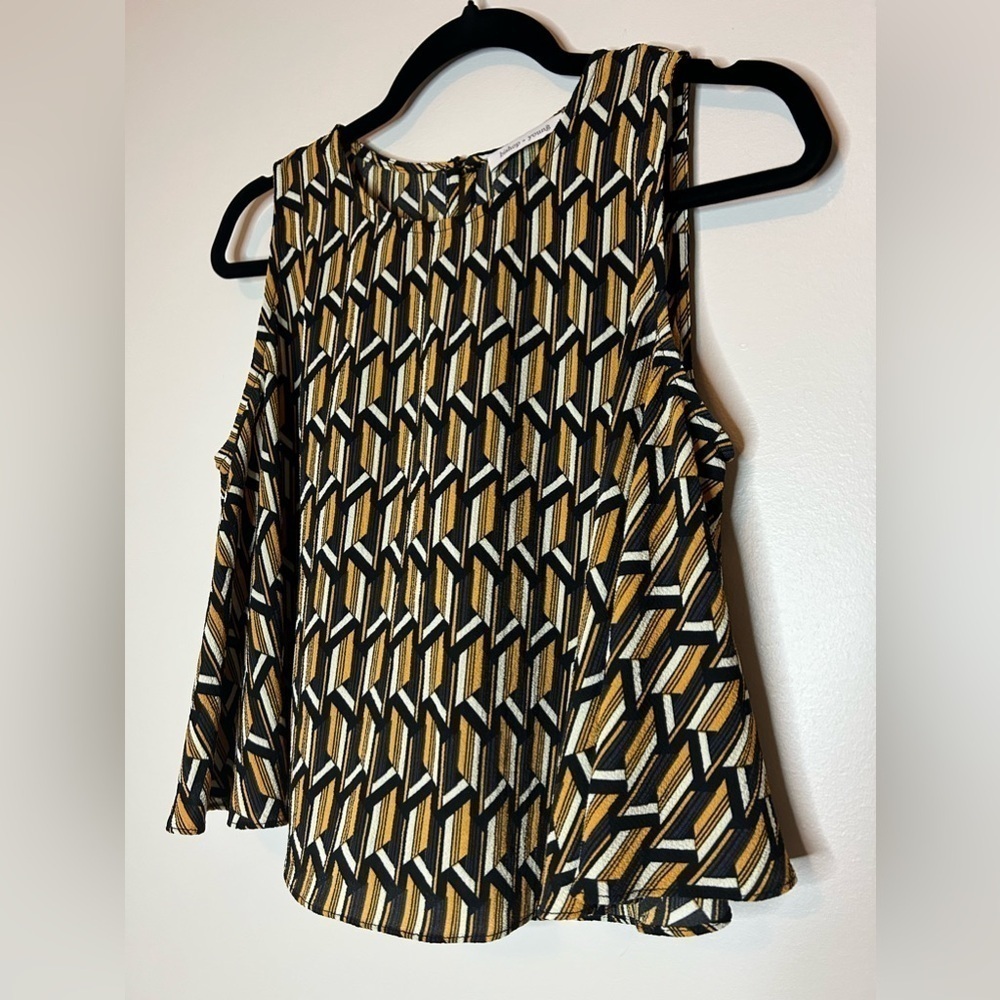 Anthropologie Bishop + Young Geo Print Cropped Top Size M - Picture 3 of 7